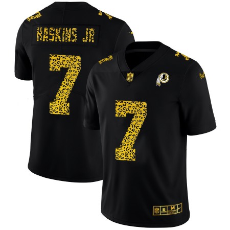 Washington Commanders #7 Dwayne Haskins Jr Men's Nike Leopard Print Fashion Vapor Limited NFL Jersey Black