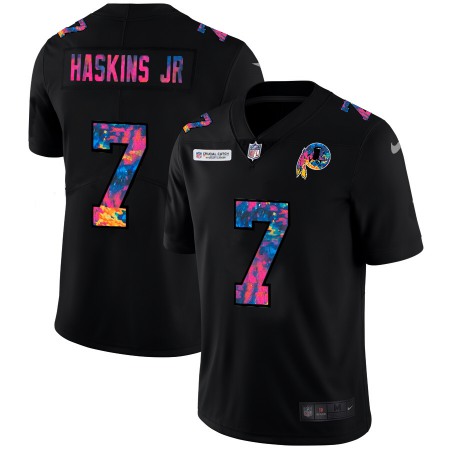 Washington Commanders #7 Dwayne Haskins Jr Men's Nike Multi-Color Black 2020 NFL Crucial Catch Vapor Untouchable Limited Jersey