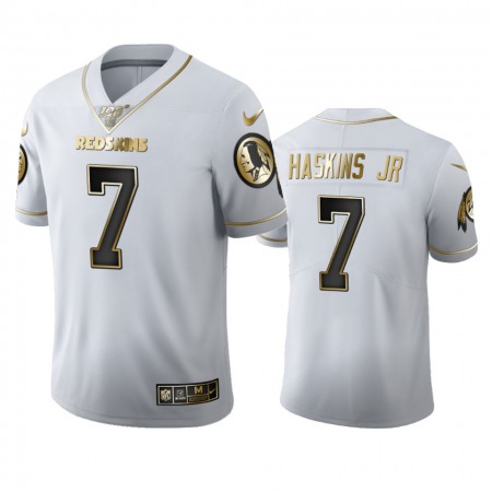 Washington Commanders #7 Dwayne Haskins Jr Men's Nike White Golden Edition Vapor Limited NFL 100 Jersey