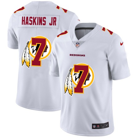 Washington Commanders #7 Dwayne Haskins Jr White Men's Nike Team Logo Dual Overlap Limited NFL Jersey