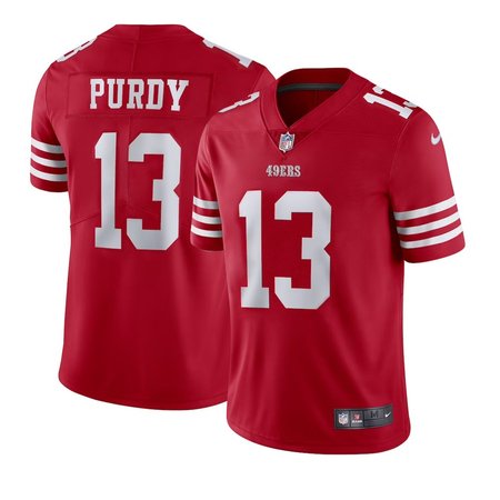 Nike 49ers #13 Brock Purdy Red Team Color Men's Stitched NFL Vapor Untouchable Limited Jersey